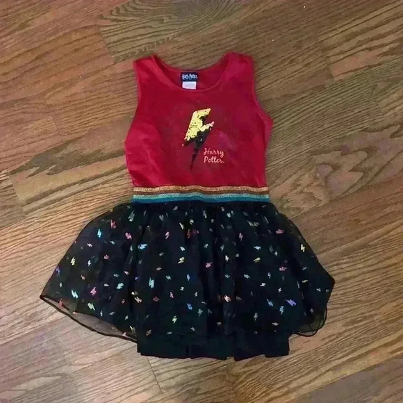 Harry Potter Official Tutu Dress Sequin Lightning Bolt girls size large size 10 - Picture 11 of 11